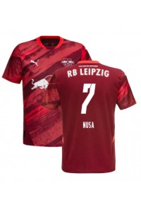 RB Leipzig Antonio Nusa #7 Jalkapallovaatteet Vieraspaita 2024-25 Lyhythihainen